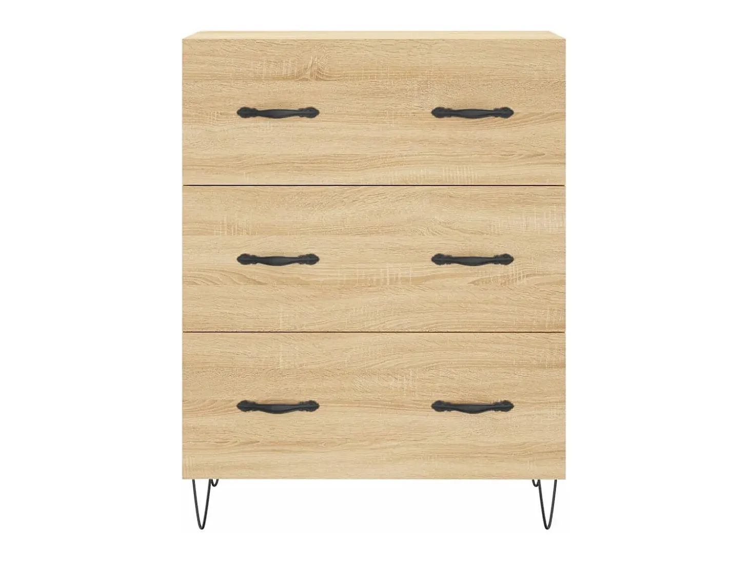 Aparador alto roble Sonoma 69,5x34x180 cm Madera de ingeniería