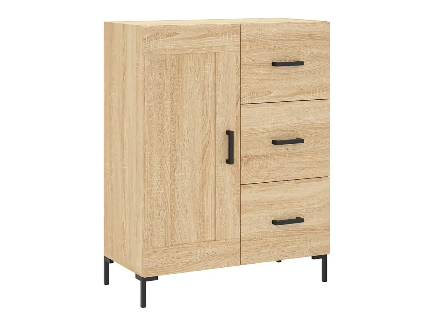 Aparador alto roble Sonoma 69,5x34x180 cm Madera de ingeniería