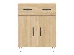 Aparador alto roble Sonoma 69,5x34x180 cm Madera de ingeniería
