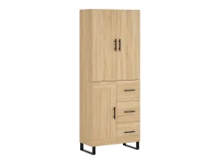 Aparador alto roble Sonoma 69,5x34x180 cm Madera de ingeniería