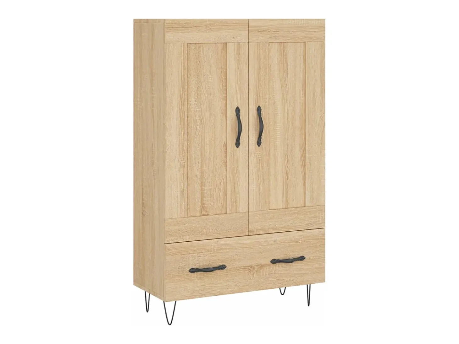 Aparador alto roble Sonoma 69,5x31x115 cm madera de ingeniería