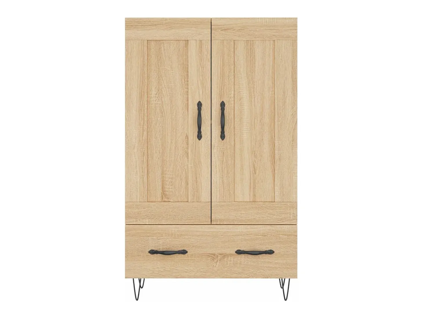 Aparador alto roble Sonoma 69,5x31x115 cm madera de ingeniería