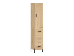 Aparador alto roble Sonoma 34,5x34x180 cm Madera de ingeniería