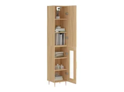 Aparador alto roble Sonoma 34,5x34x180 cm Madera de ingeniería