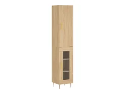Aparador alto roble Sonoma 34,5x34x180 cm Madera de ingeniería