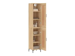 Aparador alto roble Sonoma 34,5x34x180 cm Madera de ingeniería