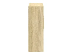 Aparador alto roble Sonoma 80x42,5x124 cm madera de ingeniería