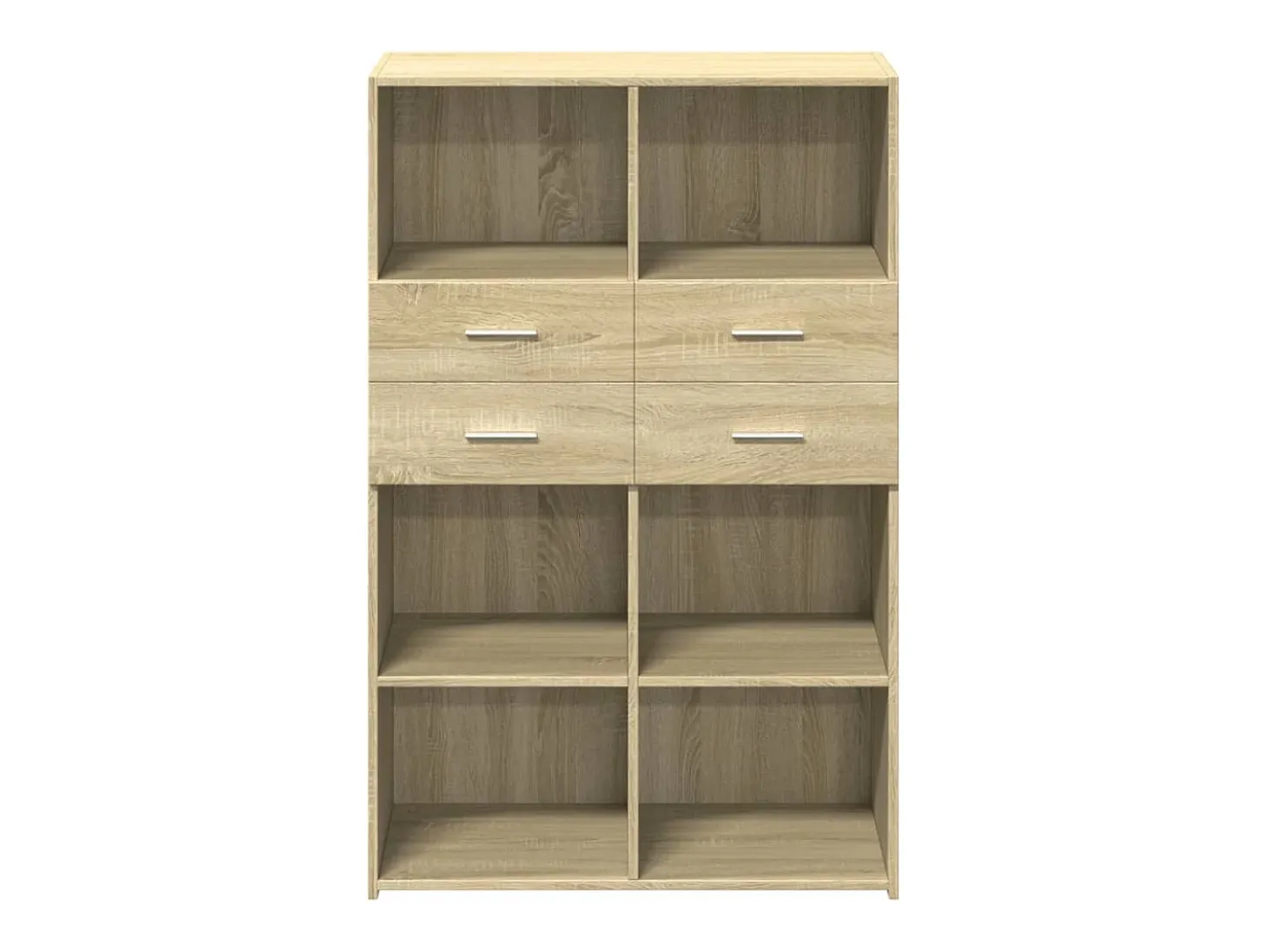 Aparador alto roble Sonoma 80x42,5x124 cm madera de ingeniería