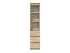 Aparador alto roble Sonoma 37,5x35x180 cm madera de ingeniería