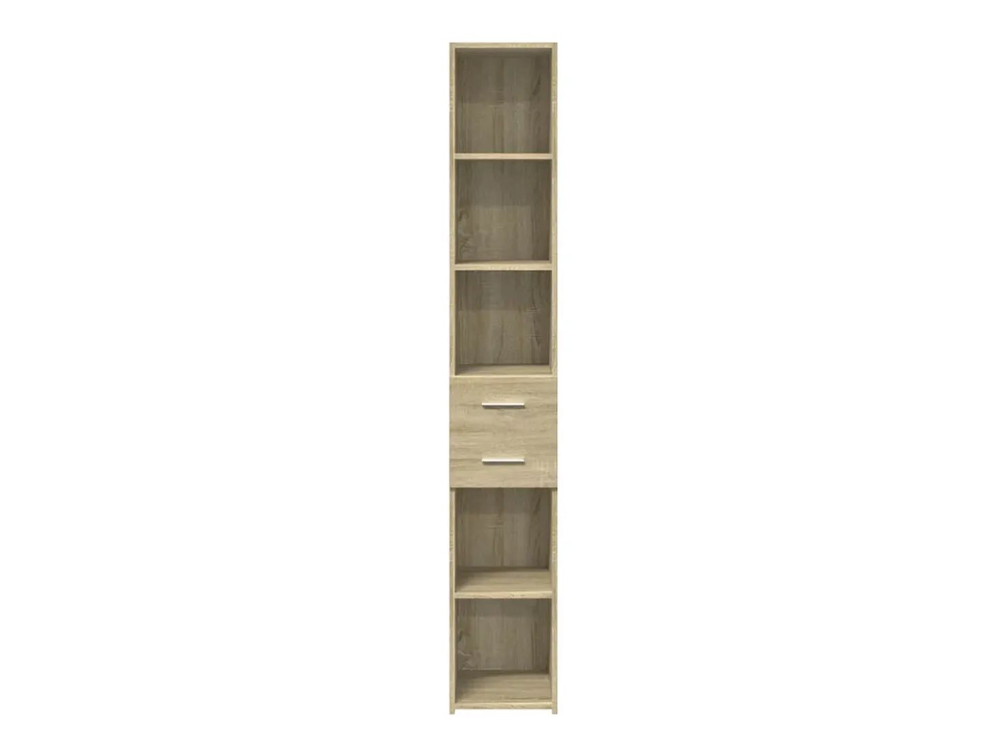 Aparador alto roble Sonoma 30x42,5x185 cm madera de ingeniería