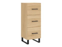 Aparador alto roble Sonoma 34,5x34x180 cm Madera de ingeniería