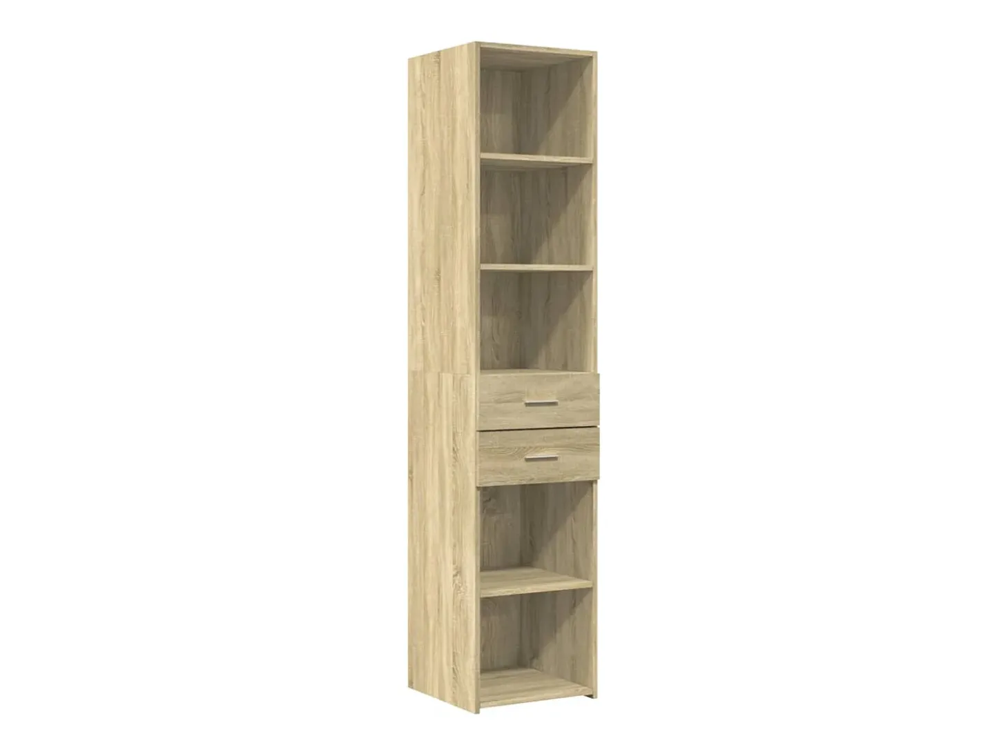 Aparador alto roble Sonoma 40x42,5x185 cm madera de ingeniería