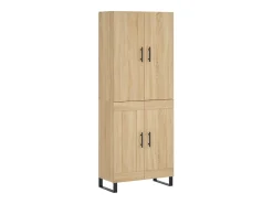 Aparador alto roble Sonoma 69,5x34x180 cm Madera de ingeniería