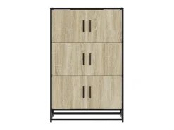 Aparador alto roble Sonoma 68x35x106,5 cm madera contrachapada metal