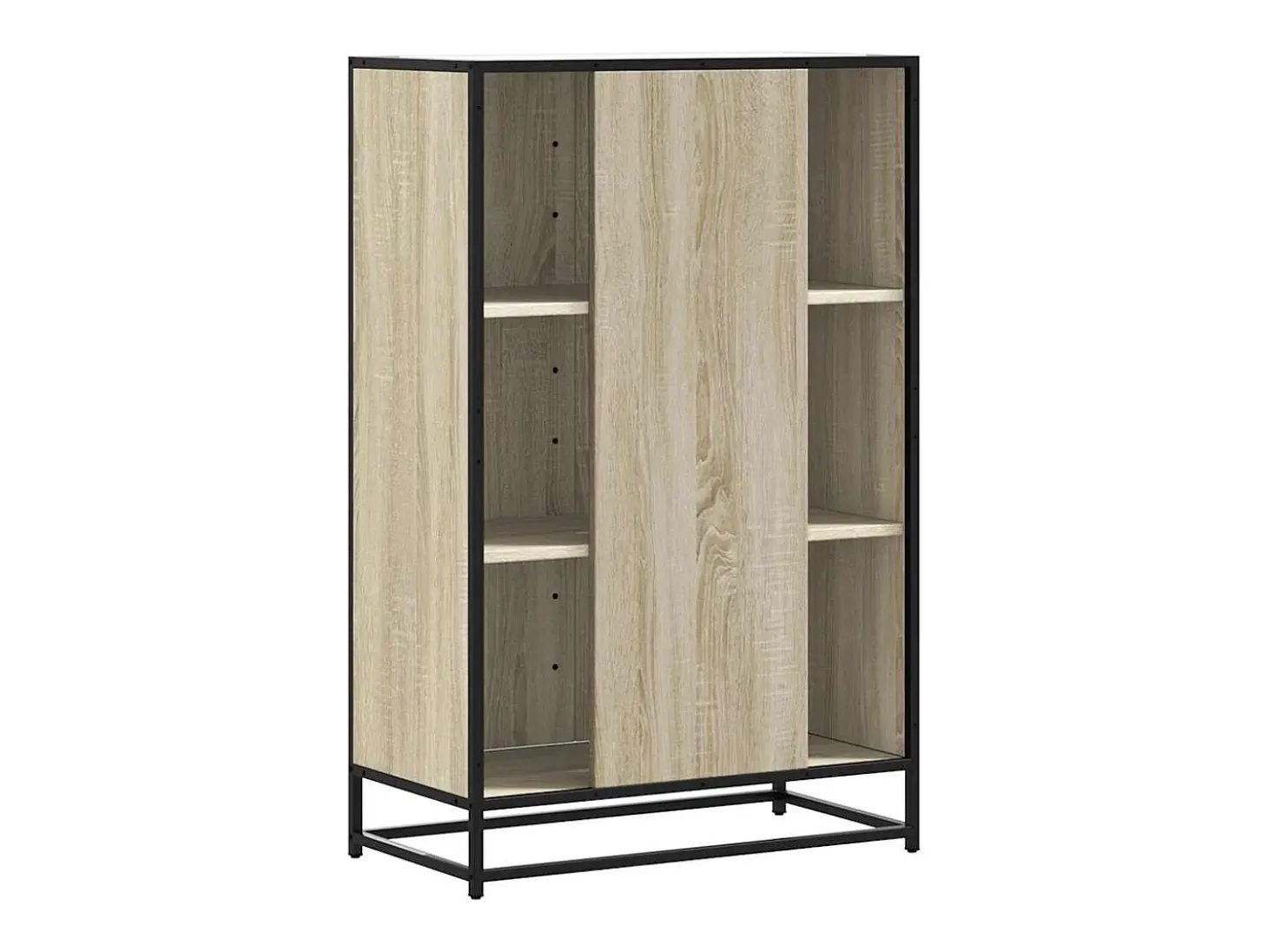 Aparador alto roble Sonoma 68x35x106,5 cm madera contrachapada metal