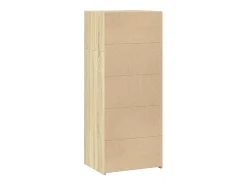 Aparador alto roble sonoma 50x41x124 cm madera de ingeniería