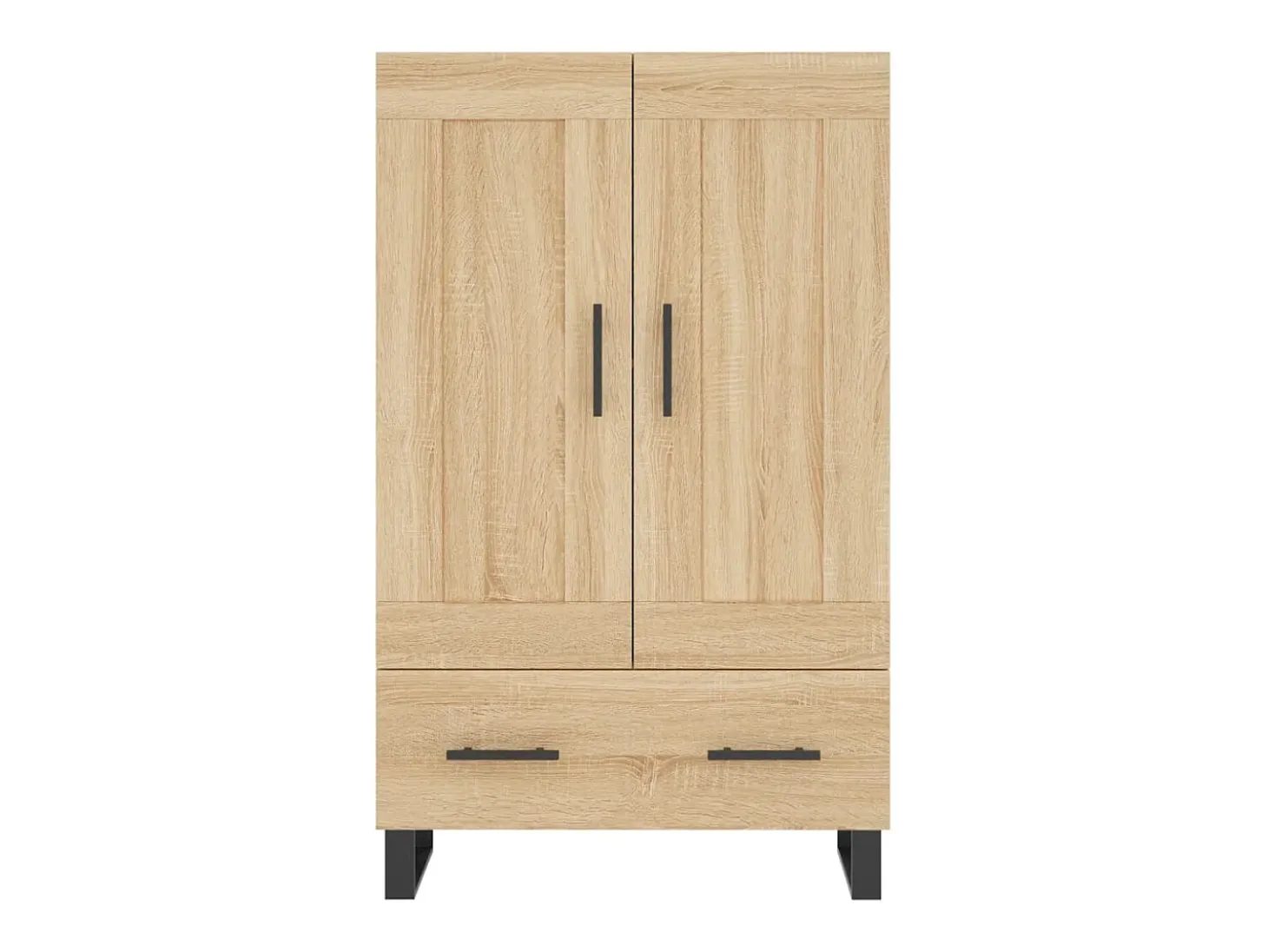 Aparador alto roble Sonoma 69,5x31x115 cm madera de ingeniería
