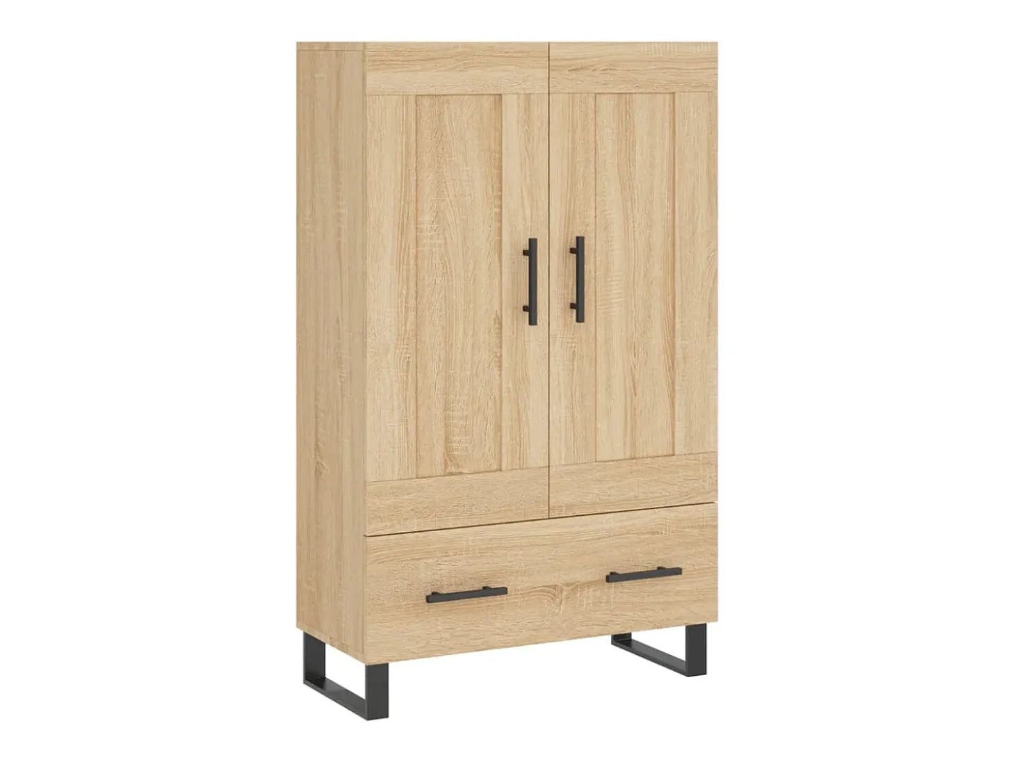 Aparador alto roble Sonoma 69,5x31x115 cm madera de ingeniería