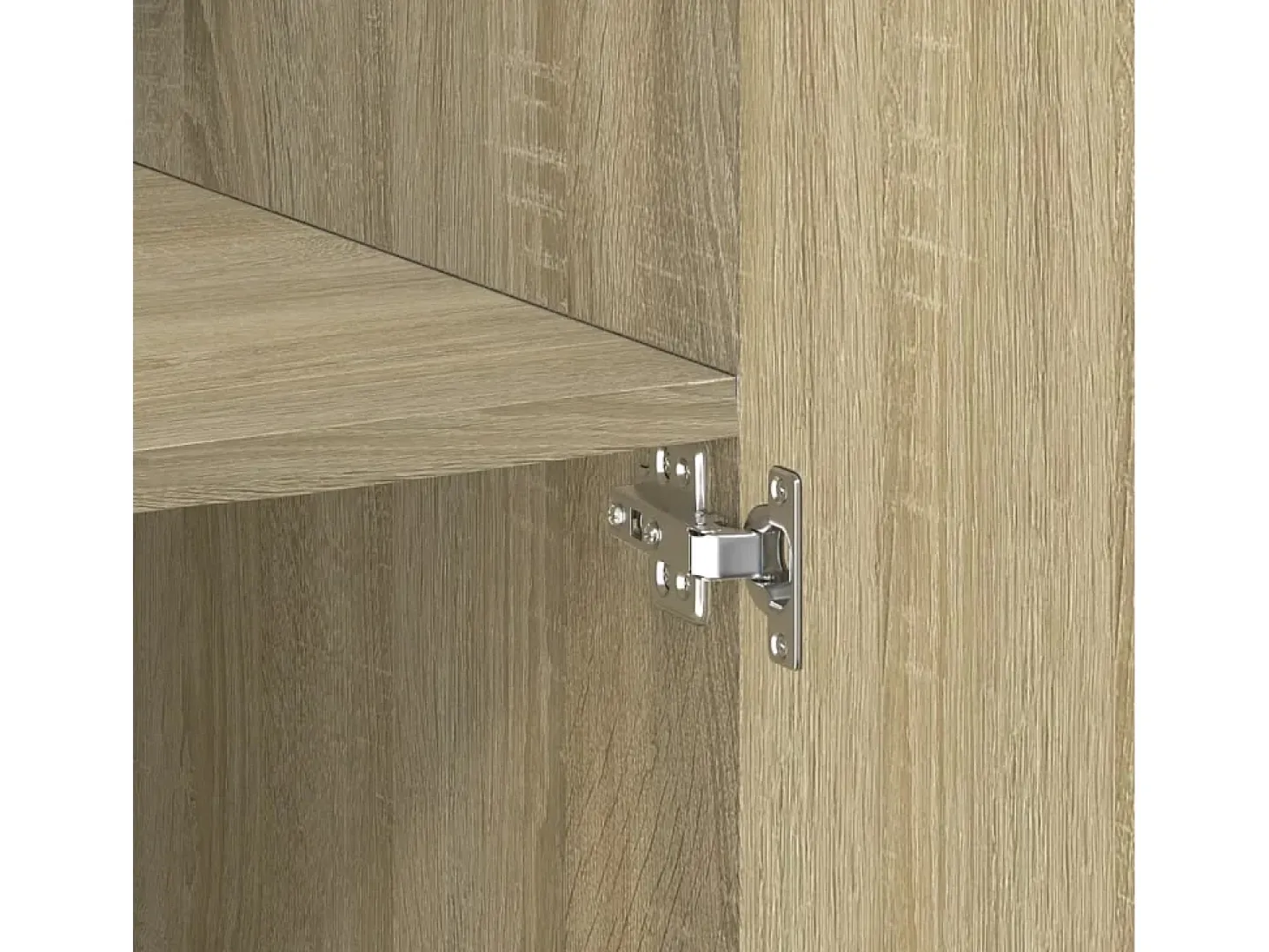 Aparador alto roble Sonoma 80x42,5x185 cm madera de ingeniería