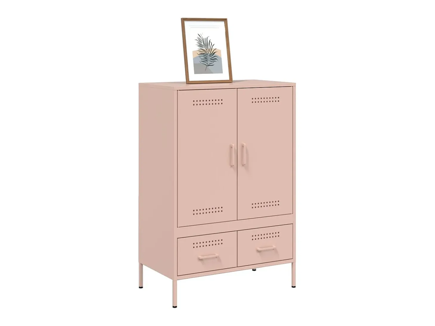 Aparador alto rosa 68x39x101,5 cm acero