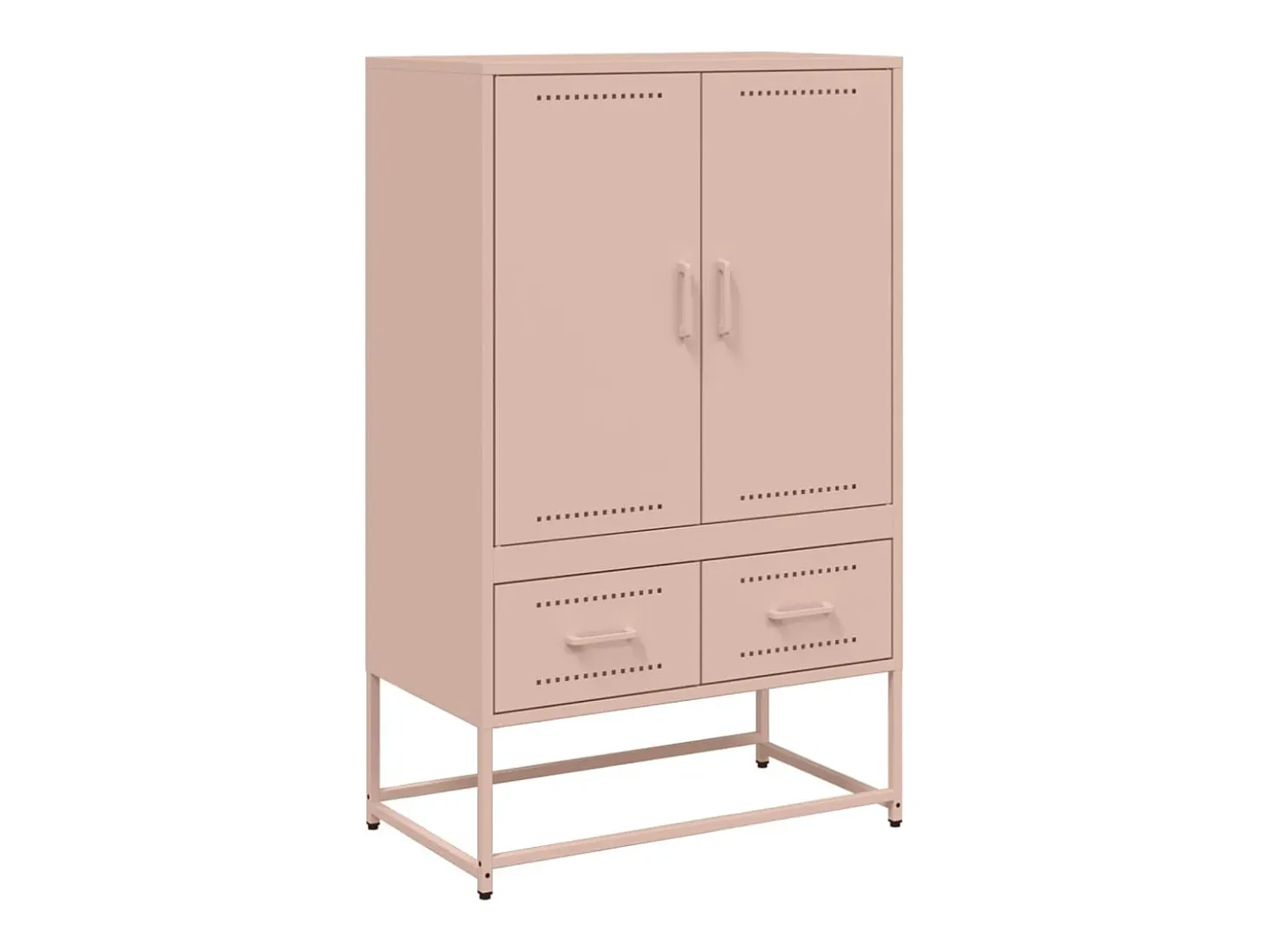Aparador alto rosa 68x39x111,5 cm acero