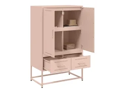 Aparador alto rosa 68x39x111,5 cm acero