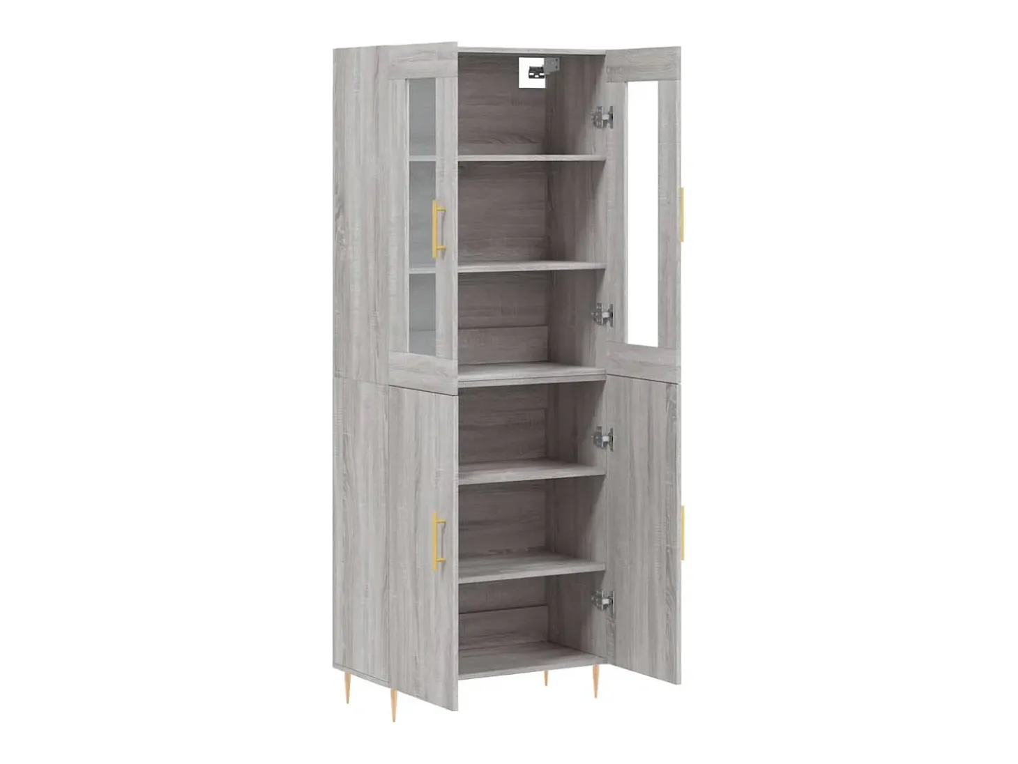 Aparador alto Sonoma gris 69,5x34x180 cm Madera de ingeniería