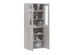 Aparador alto Sonoma gris 69,5x34x180 cm Madera de ingeniería