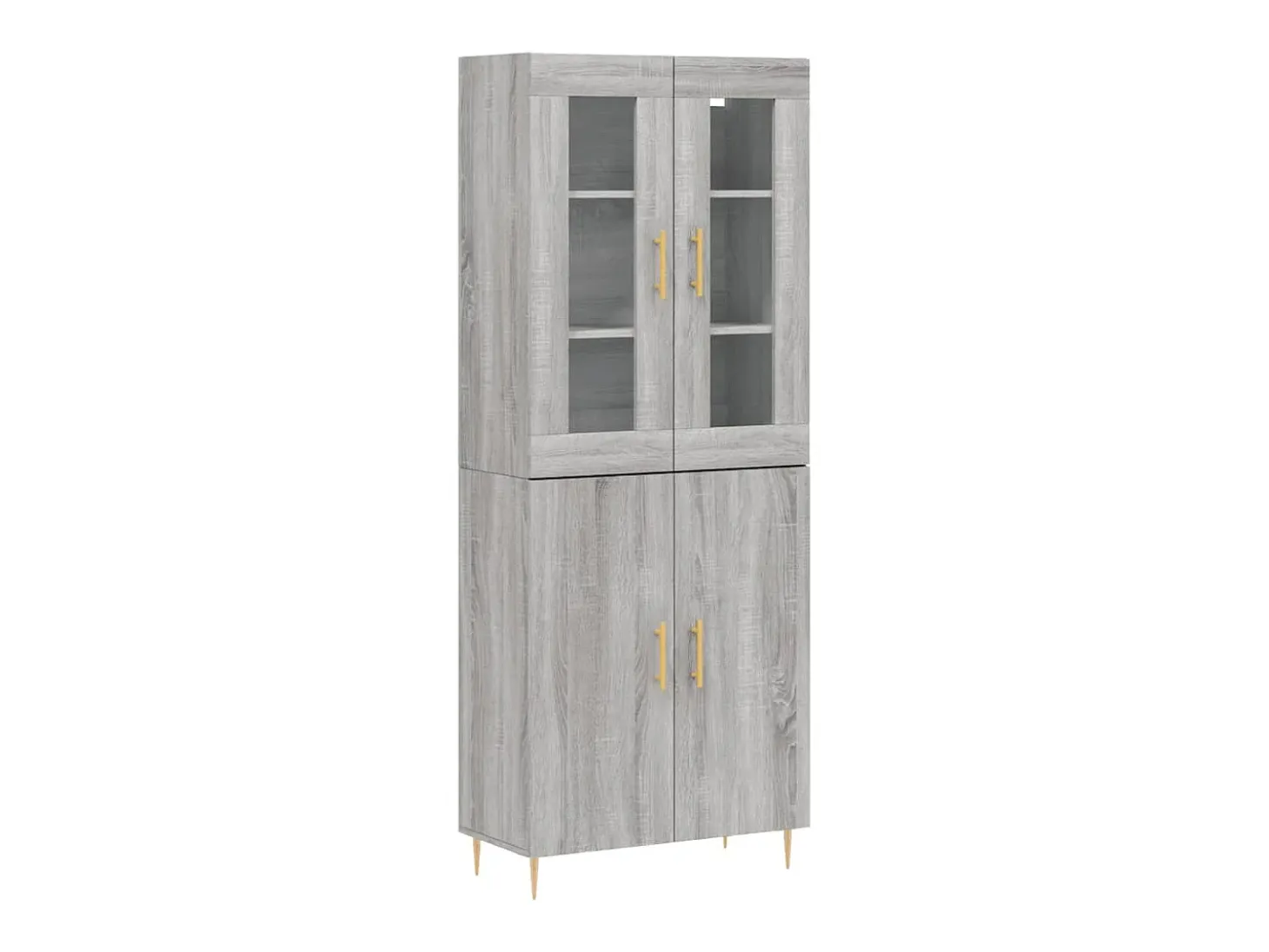 Aparador alto Sonoma gris 69,5x34x180 cm Madera de ingeniería