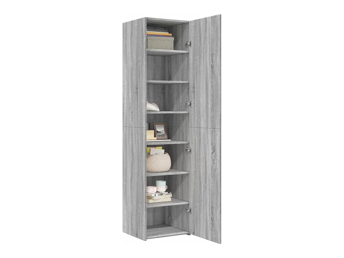 Aparador alto Sonoma gris 45x42,5x185 cm madera de ingeniería