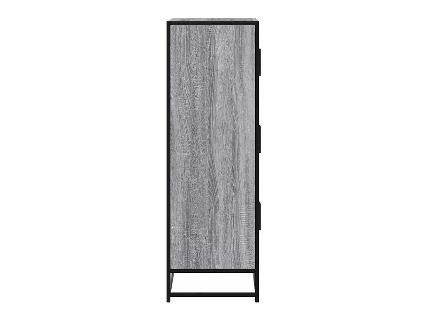 Aparador alto Sonoma gris 68x35x106,5 cm madera contrachapada y metal