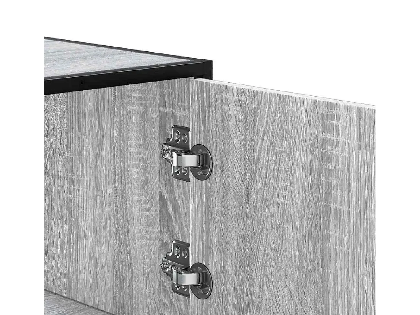 Aparador alto Sonoma gris 68x35x106,5 cm madera contrachapada y metal