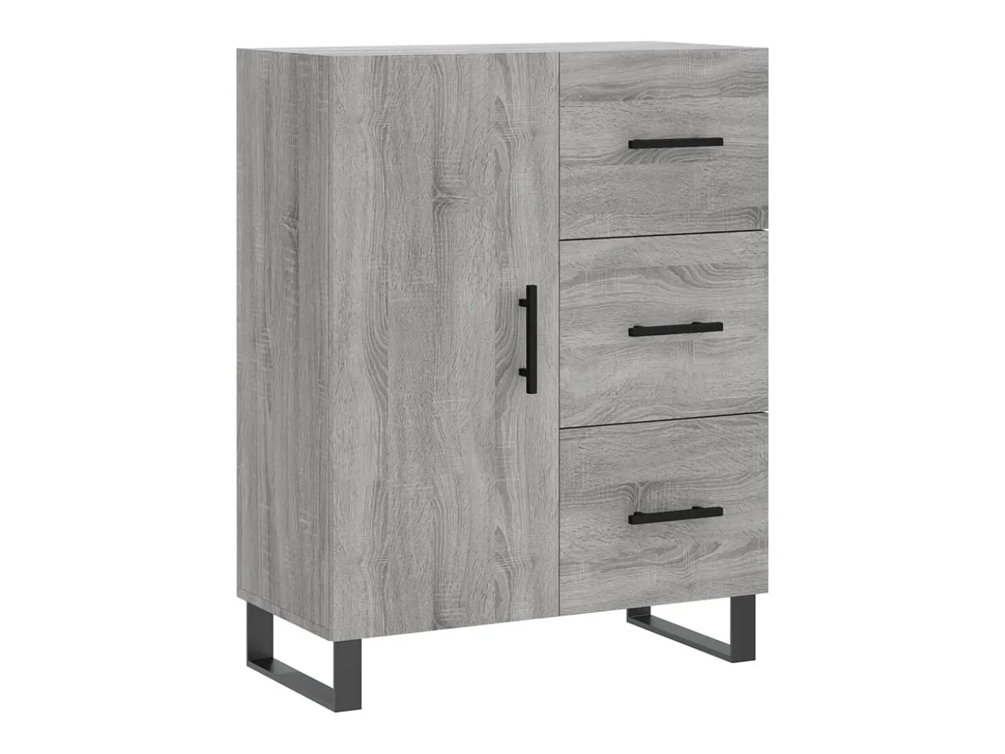 Aparador alto Sonoma gris 69,5x34x180 cm Madera de ingeniería