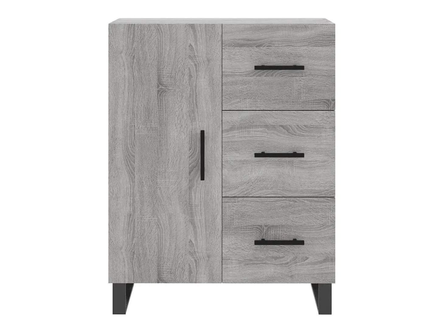 Aparador alto Sonoma gris 69,5x34x180 cm Madera de ingeniería