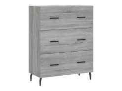 Aparador alto Sonoma gris 69,5x34x180 cm Madera de ingeniería