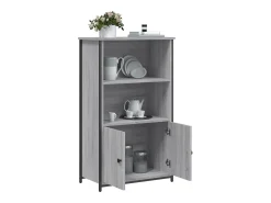 Aparador alto Sonoma gris 62x32x103,5 cm madera de ingeniería