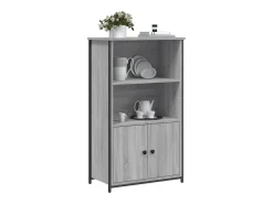Aparador alto Sonoma gris 62x32x103,5 cm madera de ingeniería