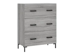 Aparador alto Sonoma gris 69,5x34x180 cm Madera de ingeniería
