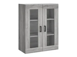 Aparador alto Sonoma gris 69,5x34x180 cm Madera de ingeniería