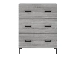 Aparador alto Sonoma gris 69,5x34x180 cm Madera de ingeniería