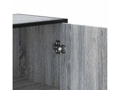 Aparador alto Sonoma gris 35,5x35x139 cm madera contrachapada metal
