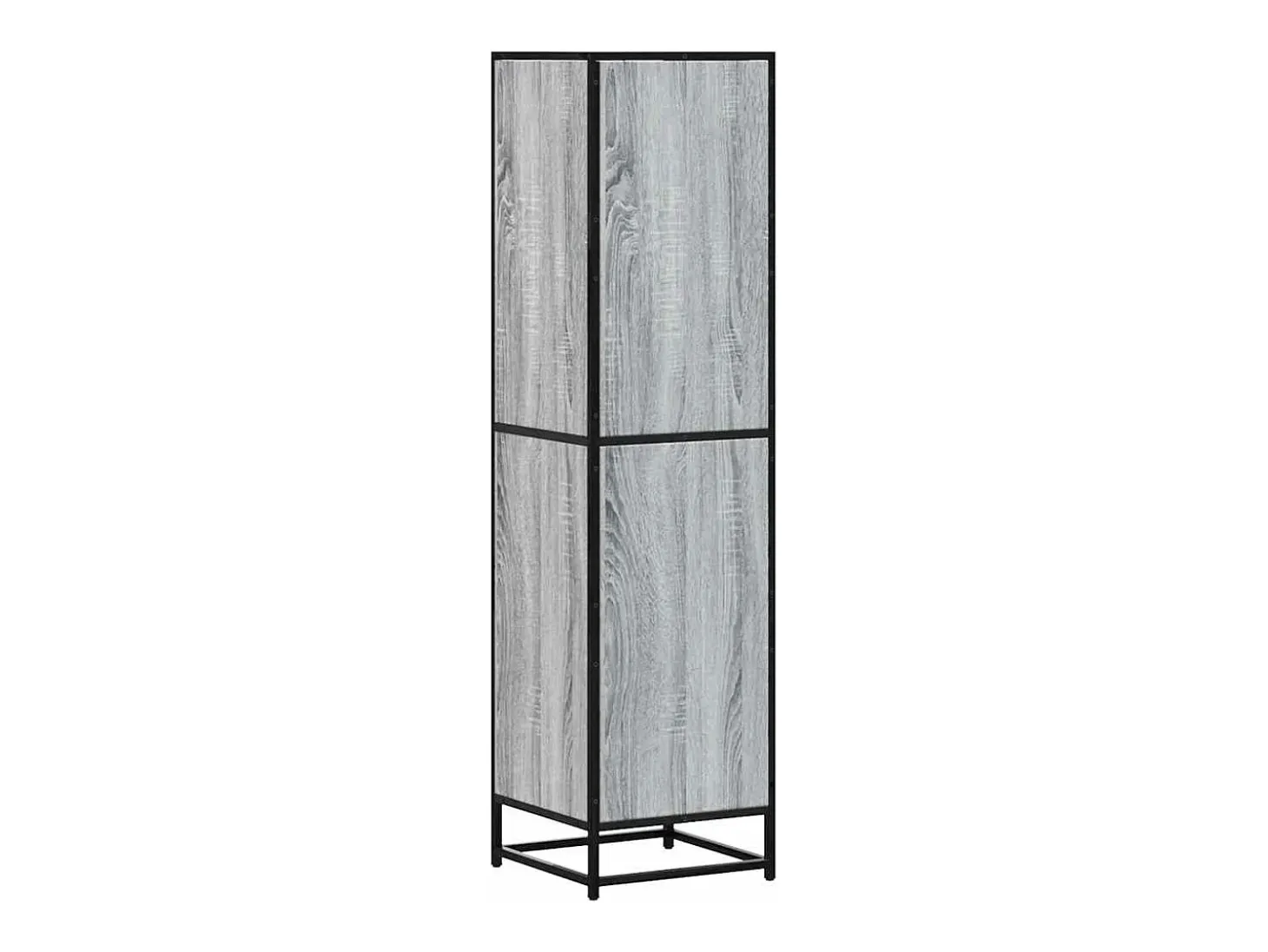 Aparador alto Sonoma gris 35,5x35x139 cm madera contrachapada metal
