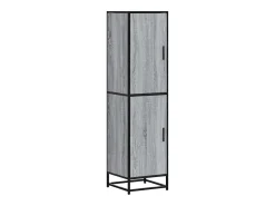 Aparador alto Sonoma gris 35,5x35x139 cm madera contrachapada metal