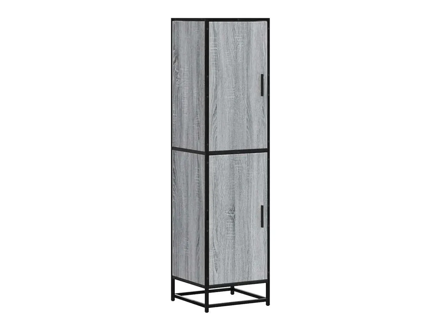 Aparador alto Sonoma gris 35,5x35x139 cm madera contrachapada metal