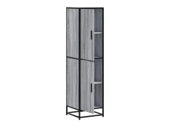Aparador alto Sonoma gris 35,5x35x139 cm madera contrachapada metal