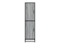 Aparador alto Sonoma gris 35,5x35x139 cm madera contrachapada metal