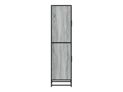 Aparador alto Sonoma gris 35,5x35x139 cm madera contrachapada metal