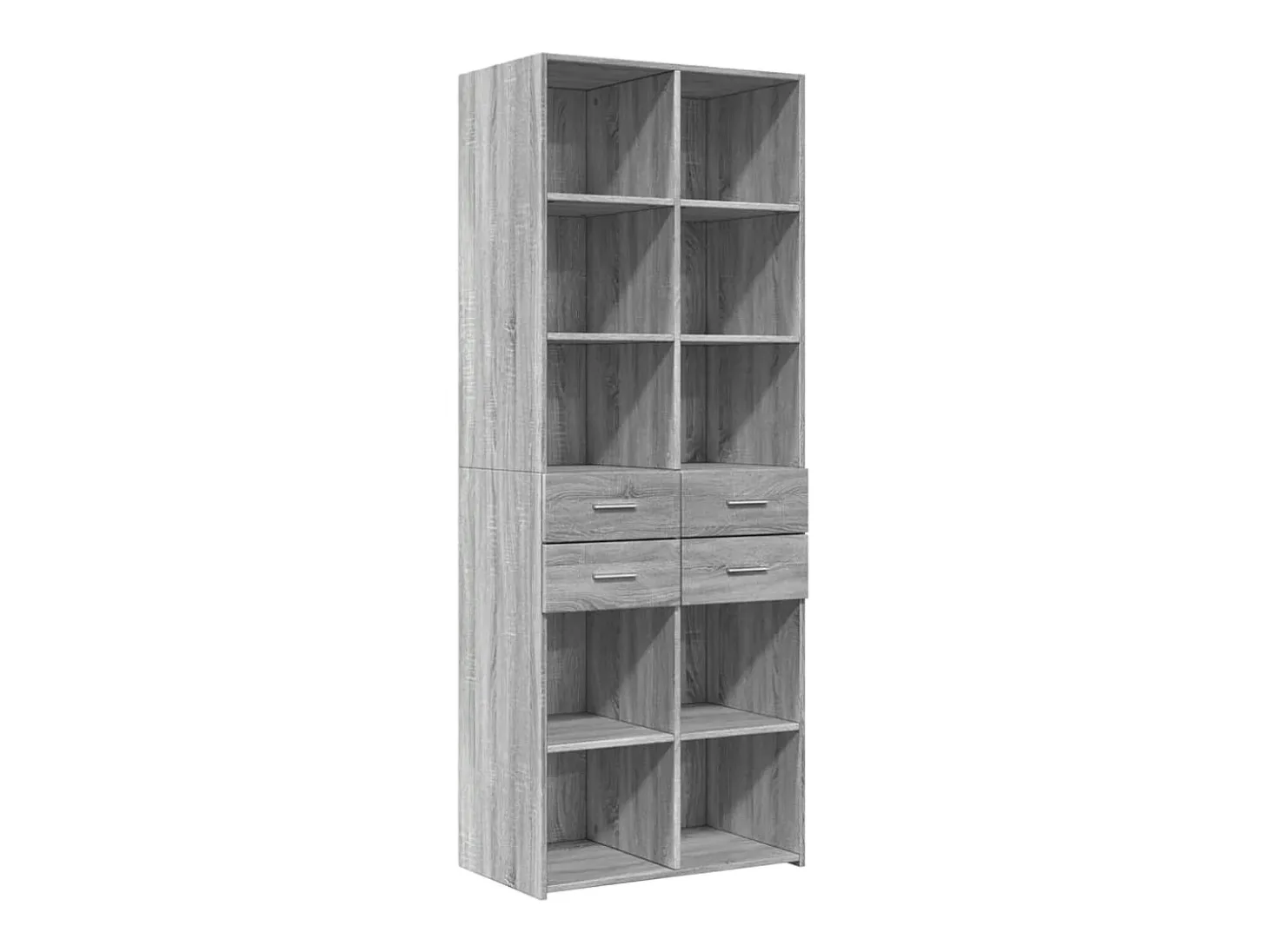 Aparador alto Sonoma gris 70x42,5x185 cm madera de ingeniería