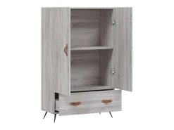 Aparador alto Sonoma gris 69,5x31x115 cm madera de ingeniería