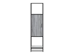 Aparador alto Sonoma gris 35,5x35x139 cm madera contrachapada metal